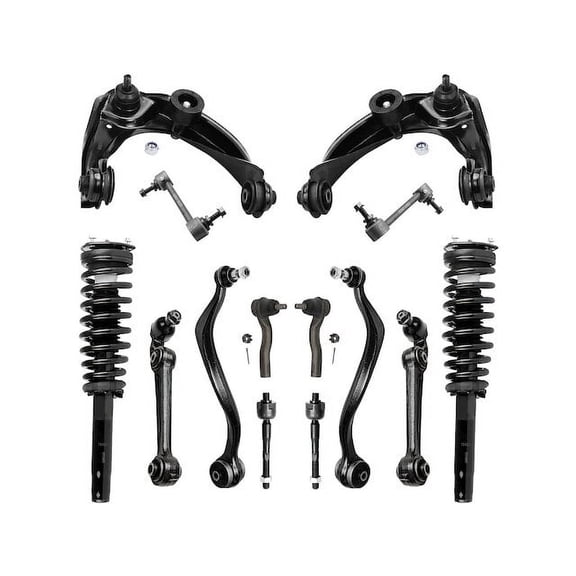 Front Strut Coil Spring Control Arm Tie Rod Kit - Compatible with 2010 - 2012 Ford Fusion 2011
