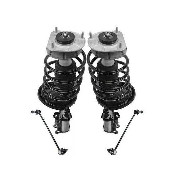 Front Strut Coil Spring Sway Bar Link Kit 4 Piece - Compatible with 1999 - 2006 Volvo S80 2000 2001 2002 2003 2004 2005