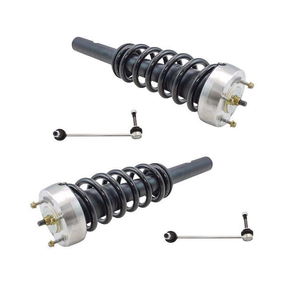 Front Strut Coil Spring Sway Bar Link Kit 4 Piece - Compatible with 2008 - 2014 BMW X6 2009 2010 2011 2012 2013