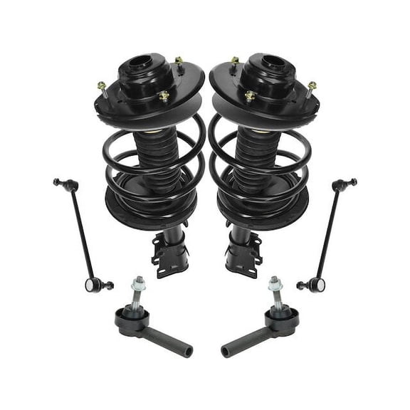 Front Strut Coil Spring Sway Bar Link Kit 6 Piece - Compatible with 2001 - 2004 Chrysler Town & Country 2002 2003