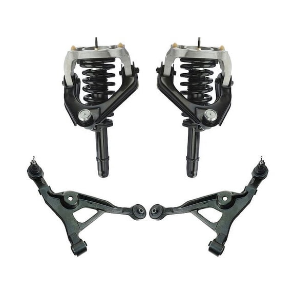 Front Strut Coil Spring and Control Arm Kit 6 Piece - Compatible with 1999 - 2000 Plymouth Breeze