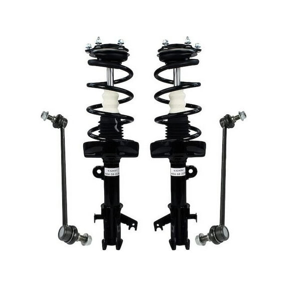 Front Strut Coil Spring and Sway Bar Link Kit - 4 Piece - Compatible with 2007 - 2014 Honda CR-V 2008 2009 2010 2011 2012 2013