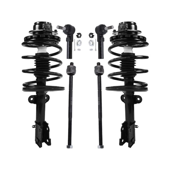 Front Strut Coil Spring and Tie Rod End Kit - Compatible with 1996 - 2000 Chrysler Town & Country 1997 1998 1999