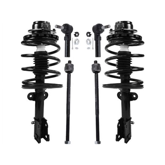 Front Strut Coil Spring and Tie Rod End Kit - Compatible with 1996 - 2000 Dodge Caravan 1997 1998 1999