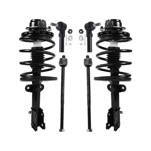 Front Strut Coil Spring and Tie Rod End Kit - Compatible with 1996 - 2000 Dodge Grand Caravan 1997 1998 1999