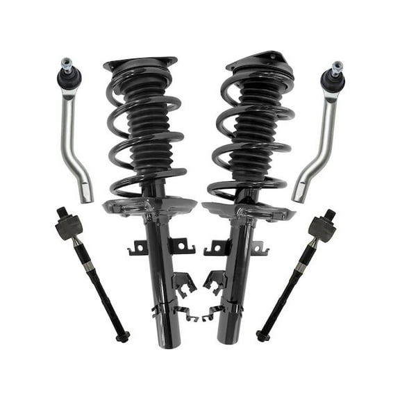 Front Strut Coil Spring and Tie Rod End Kit - Compatible with 2014 - 2020 Nissan Rogue 2015 2016 2017 2018 2019