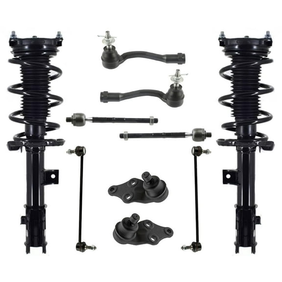 Front Struts Ball Joints Tie Rods & Sway Bar Links For Hyundai Santa Fe 2019-20