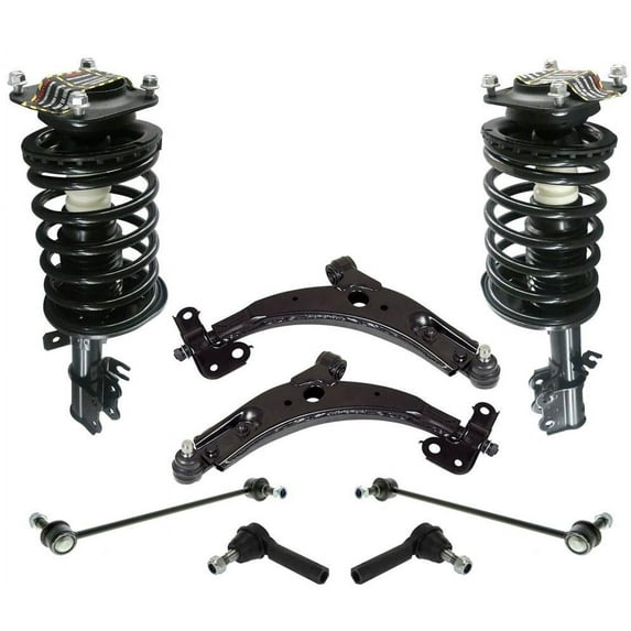 Front Struts Control Arms Sway Bars Links Tie Rods for KIA Spectra 8pc Kit 02-04