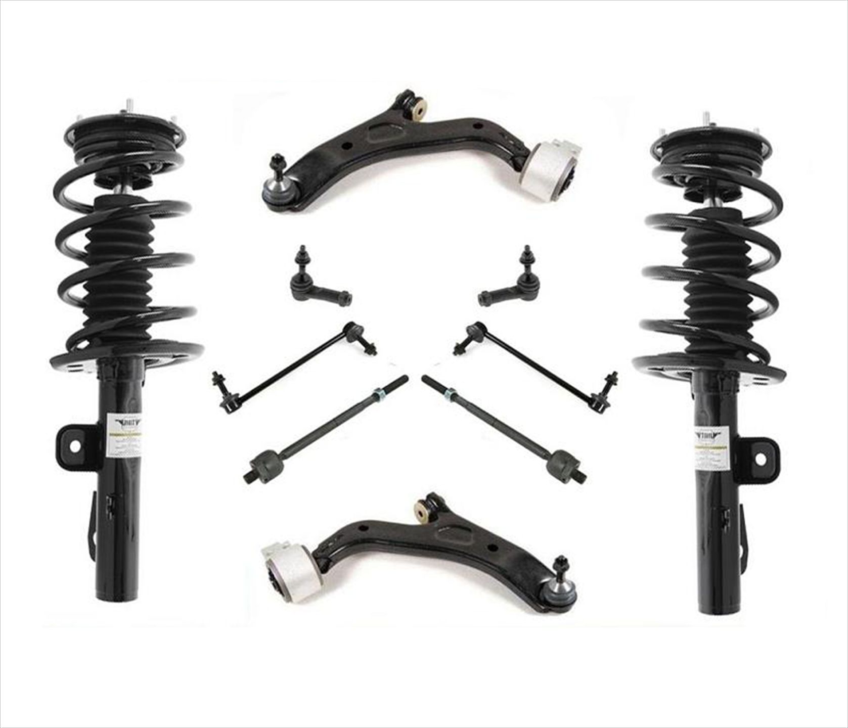 Front Struts Lower Control Arms 10 Pcs Kit For Ford Flex 1012 Non