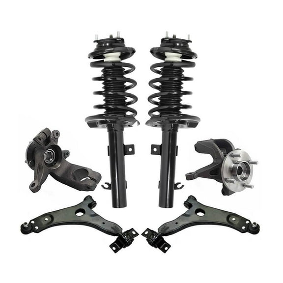 Front Struts Lower Control Arms & Steering Knuckles for Ford Focus 2006-2011
