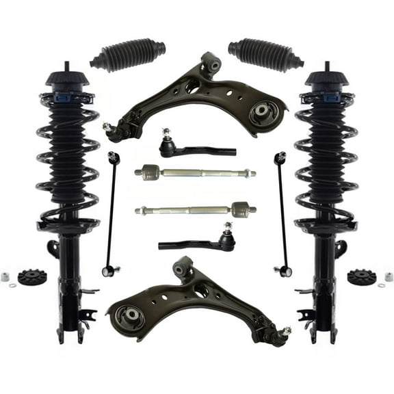 Front Struts Lower Control Arms Tie Rods For 2016-22 Honda HR-V All Wheel Drive