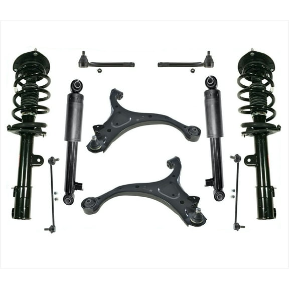 Front Struts Rear Shocks Control Arms Links Tie Rods fits 10-12 Hyundai Santa Fe