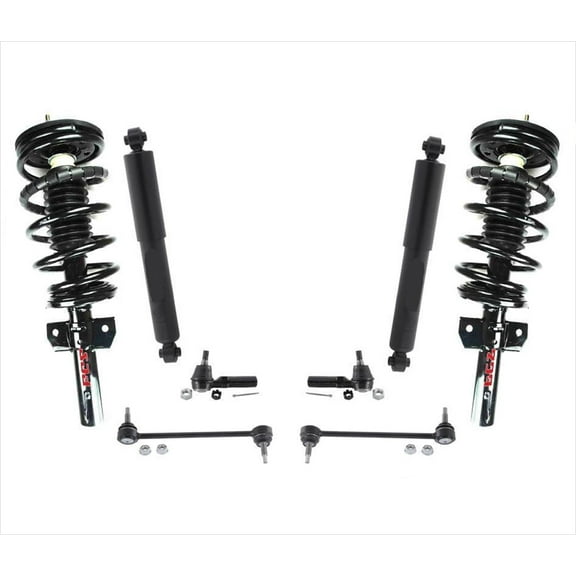 Front Struts Sway Bar Links Tie Rods and Rear Shocks for Ford Windstar 95-03