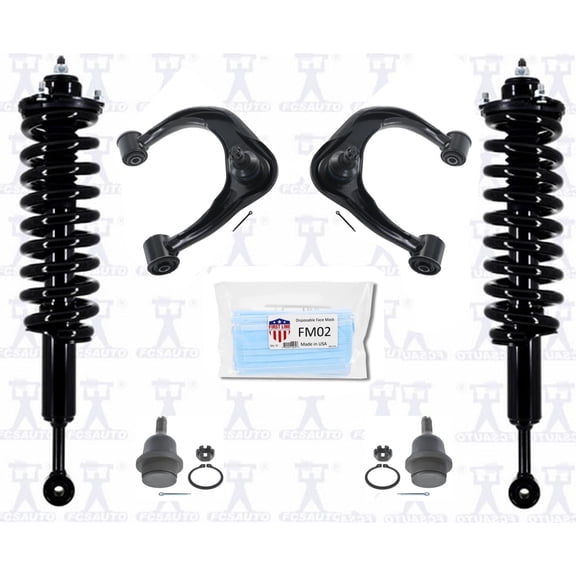 Front Struts Upper Arms & Ball Joints For 2016-20 Toyota Tacoma Rear Wheel Drive