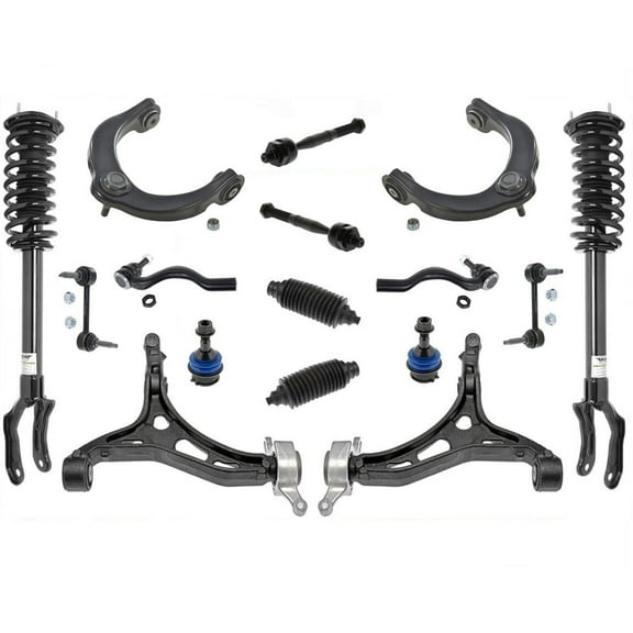 Front Struts Upper & Lower Arms & Tie Rods Fits Jeep Grand Cherokee 2011-2015