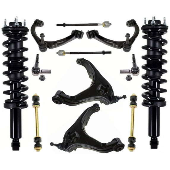 Front Struts Upper Lower Arms Tie Rods Links For 15-21 4 Wheel Drive GMC Canyon