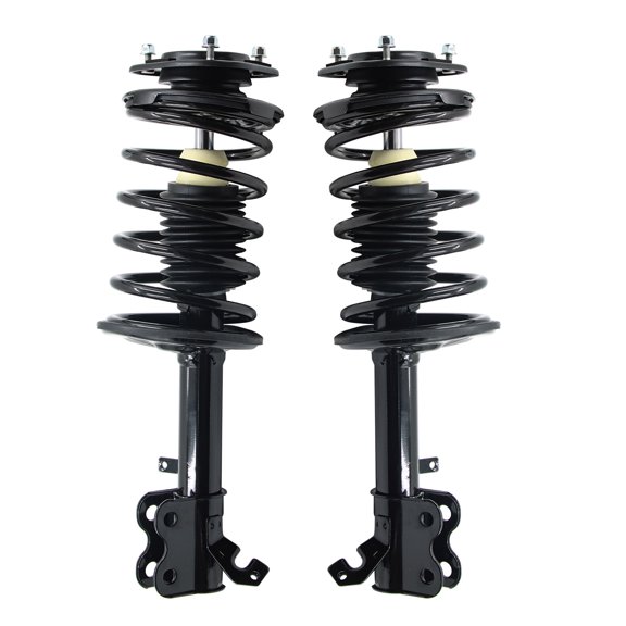 Front Struts with Spring Assembly - Pair of 2 - Black Finish-Front Struts w/Coil Spring