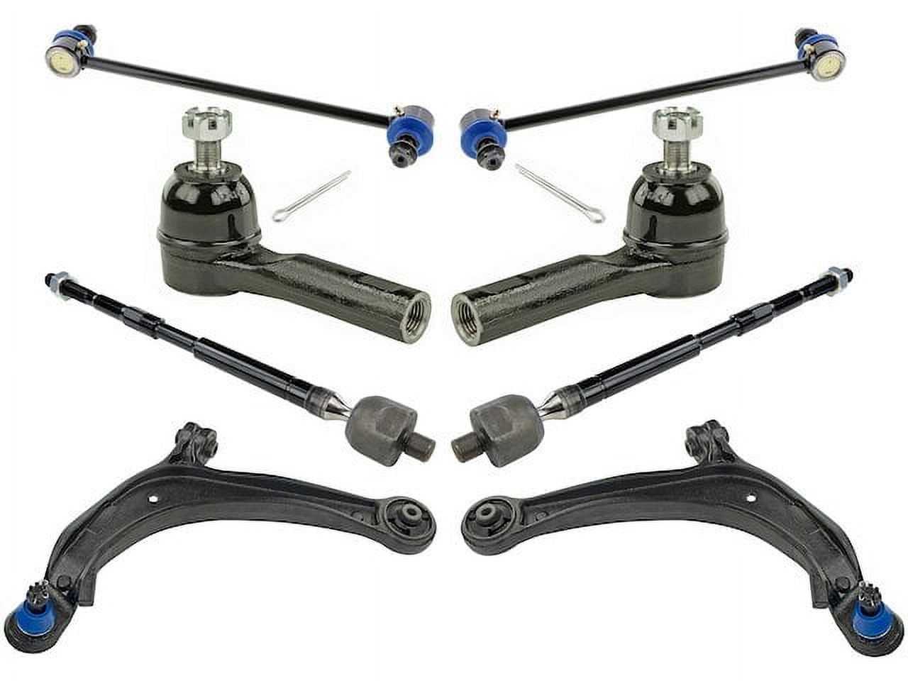 8-Piece Front End Suspension Kit For Honda Odyssey 2011-2017 – Bearings, Tie Rods, Sway Bar & Ball Joints By Detroit Axle