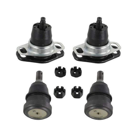 Front Suspension Upper Ball Joints + Lower Ball Joints Set 4 Pc Passenger & Driver Fits select: 1984-1987 PONTIAC FIERO, 1976-1987 CHEVROLET CHEVETTE