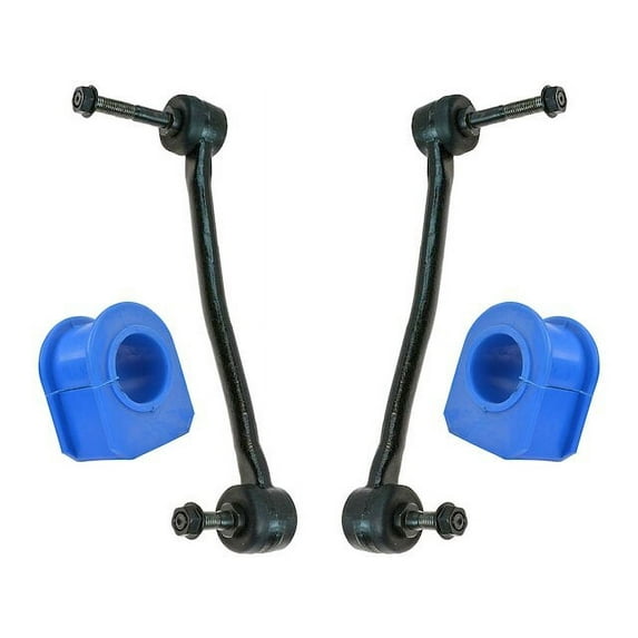 Front Sway Bar Link and Bushing Kit 4 Piece - Compatible with 2000 - 2004 Ford F-350 Super Duty 4WD 2001 2002 2003