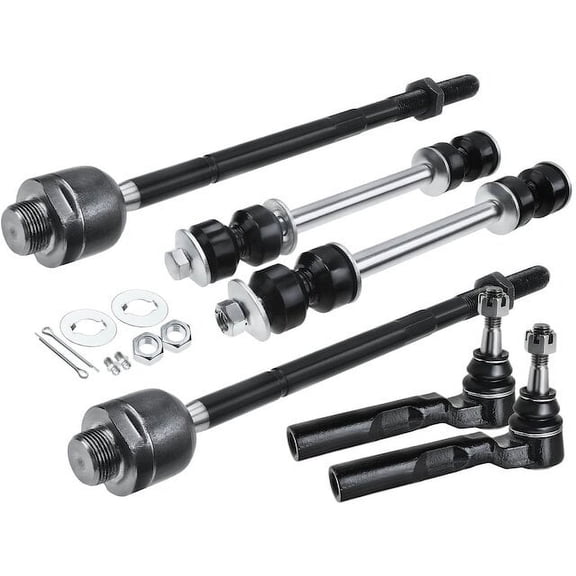 Front Sway Bar Link and Tie Rod End Kit 6 - Compatible with 1999 - 2006 GMC Sierra 1500 2000 2001 2002 2003 2004 2005