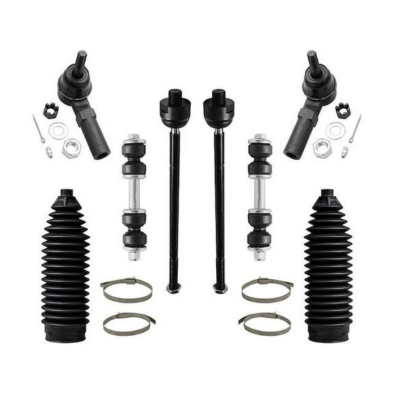 Front Sway Bar Link and Tie Rod End Kit - Compatible with 2000 - 2005 Cadillac DeVille Sedan 2001 2002 2003 2004