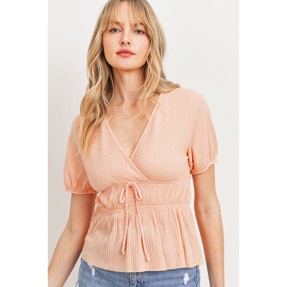 Front Tie Cut Edge Top L