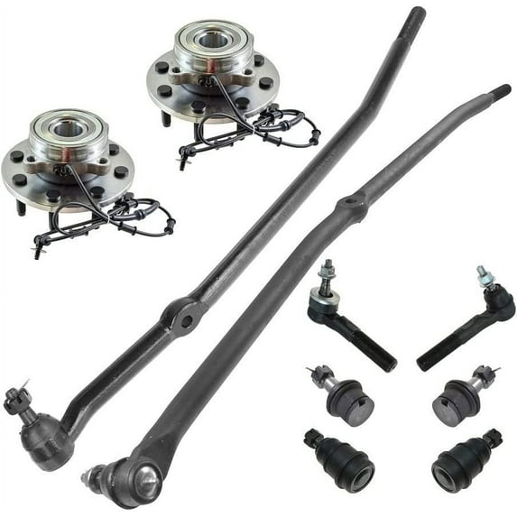 Front Tie Rod Ball Joint Wheel Bearing Steering Suspension Kit Set 10pc for Ram 2500 3500 4WD Pickup Truck Fits select: 2006-2008 DODGE RAM 1500, 2006-2008 DODGE RAM 2500