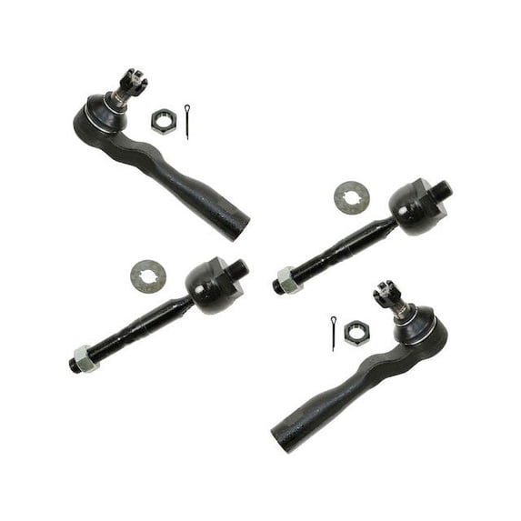 Front Tie Rod End Kit 4 Piece - Compatible with 2003 - 2007 Toyota Sequoia 2004 2005 2006