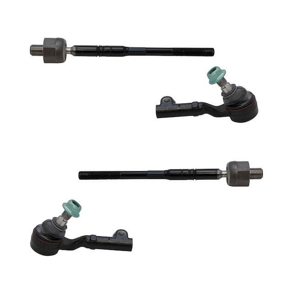 Front Tie Rod End Kit 4 Piece - Compatible with 2009 - 2013 BMW 328i xDrive AWD Coupe 2010 2011 2012