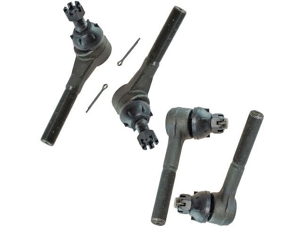 Front Tie Rod End Set 4 Piece - Compatible with 1981 - 1993 Dodge D250 GAS 1982 1983 1984 1985 1986 1987 1988 1989 1990 1991 1992