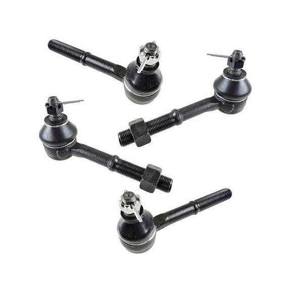 Front Tie Rod End Set 4 Piece - Compatible with 1995 - 1997 Nissan Pickup 4WD 1996