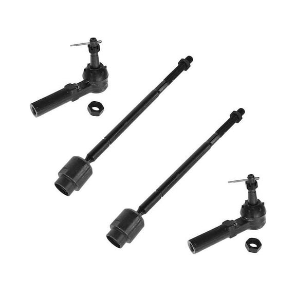 Front Tie Rod End Set 4 Piece - Compatible with 2000 - 2013 Chevy Impala 2001 2002 2003 2004 2005 2006 2007 2008 2009 2010 2011 2012