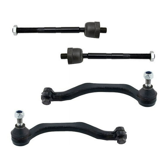 Front Tie Rod End Set 4 Piece - Compatible with 2007 - 2015 Mini Cooper Coupe Hatchback 2008 2009 2010 2011 2012 2013 2014