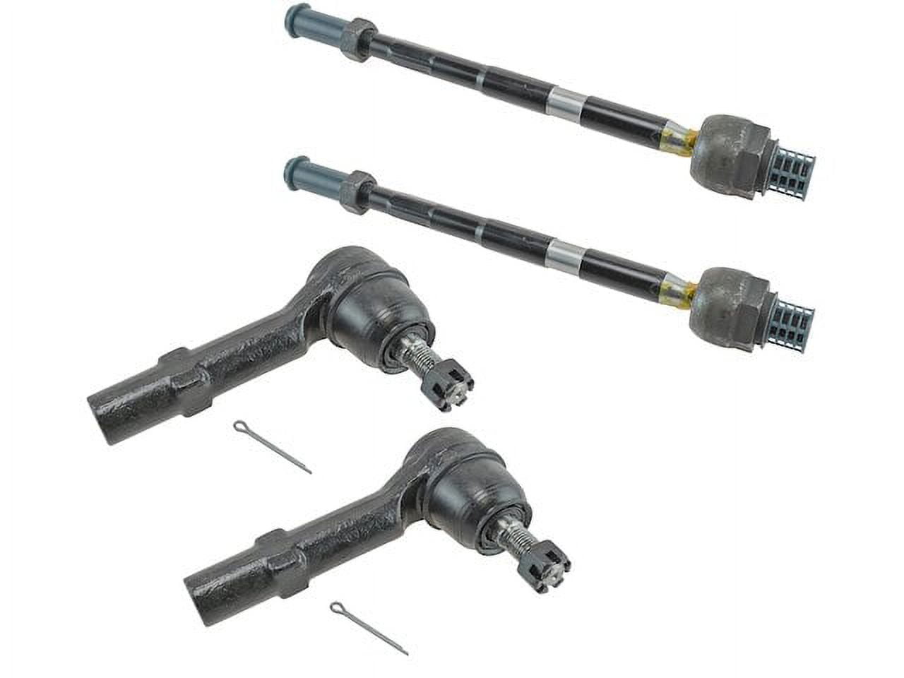 Front Tie Rod End Set 4 Piece - Compatible with 2007 - 2016 GMC Acadia 2008 2009 2010 2011 2012 2013 2014 2015