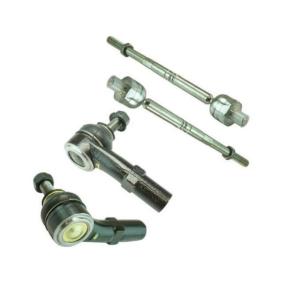 Front Tie Rod End Set 4 Piece - Compatible with 2007 - 2019 Volkswagen Jetta 2008 2009 2010 2011 2012 2013 2014 2015 2016 2017 2018