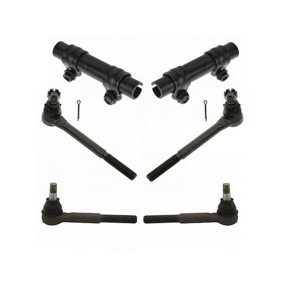 Front Tie Rod End and Adjusting Sleeve Kit 6 Piece - Compatible with 1987 Chevy R20 Suburban RWD