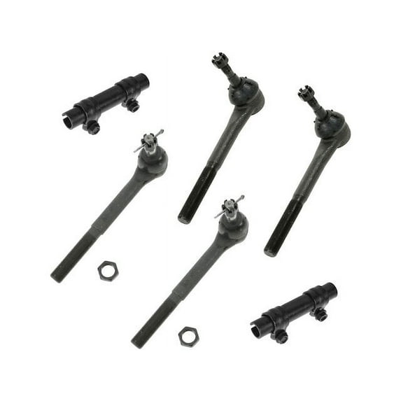 Front Tie Rod End and Adjusting Sleeve Kit 6 Piece - Compatible with 1988 - 2000 Chevy C2500 1989 1990 1991 1992 1993 1994 1995 1996 1997 1998 1999