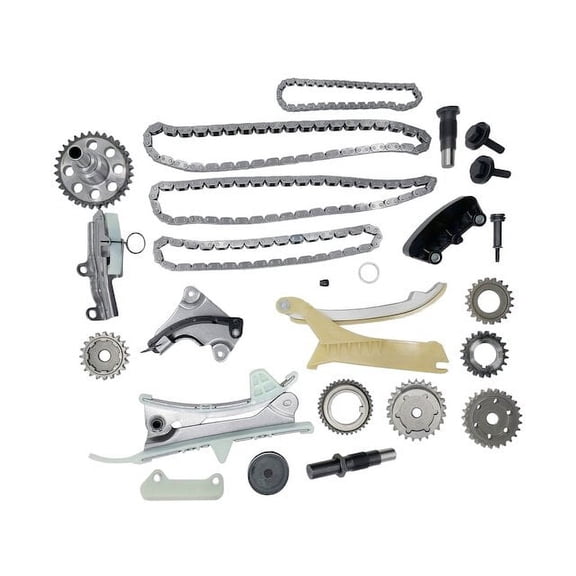 Front Timing Chain Kit - Compatible with 2001 - 2005, 2007 - 2010 Ford Explorer Sport Trac 4.0L V6 SOHC (For Engines with Balance Shaft) 2002 2003 2004 2008 2009