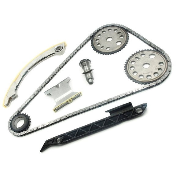 Front Timing Chain Kit - with Tensioner, Cam Sprocket, Crank Sprocket, and Guide Rails - Compatible with 2005 - 2010 Chevy Cobalt 2006 2007 2008 2009