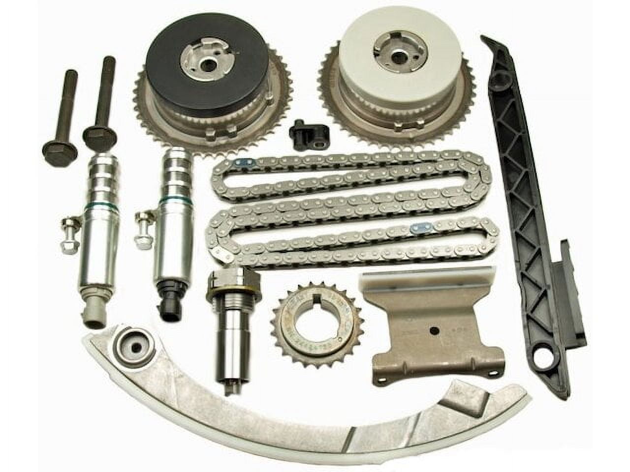 Front Timing Chain Kit with VVT Sprockets and Solenoids - Compatible with 2008 - 2012 Chevy Malibu 2.4L 4-Cylinder 2009 2010 2011