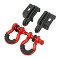 Front Tow Hook D Ring Shackle Bracket Kit Heavy Duty Steel Construction 88711 for 2009