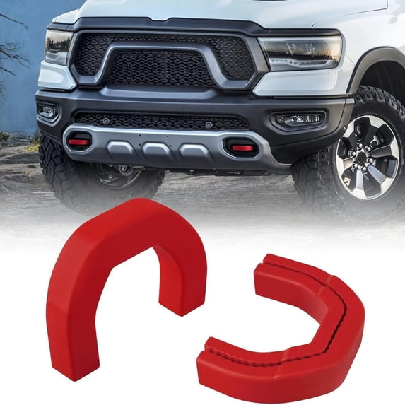Front Tow Hooks Covers Repair Parts Easy To Install Accessories Trailer Hitch Covers Car Tow Hooks,Compatible With RAM 1500 2019-2024