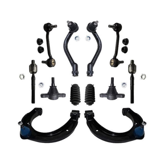 Front Upper Control Arm Ball Joint Tie Rod End and Sway Bar Link Kit - 12 Piece - Compatible with 2006 - 2008 Hyundai Sonata 2007