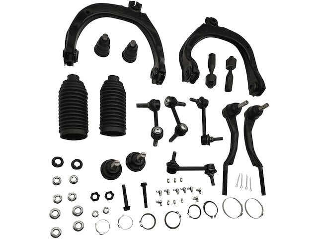 Front Upper Control Arm Ball Joint Tie Rod and Sway Bar Link Kit - 16 Piece - Compatible with 2004 - 2007 Chevy Trailblazer 2005 2006