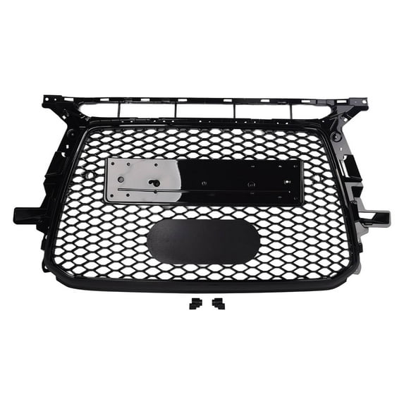 Front Upper Grill Grille Assembly Black Painted Finish-Front Upper Grill Grille Honeycomb Assembly