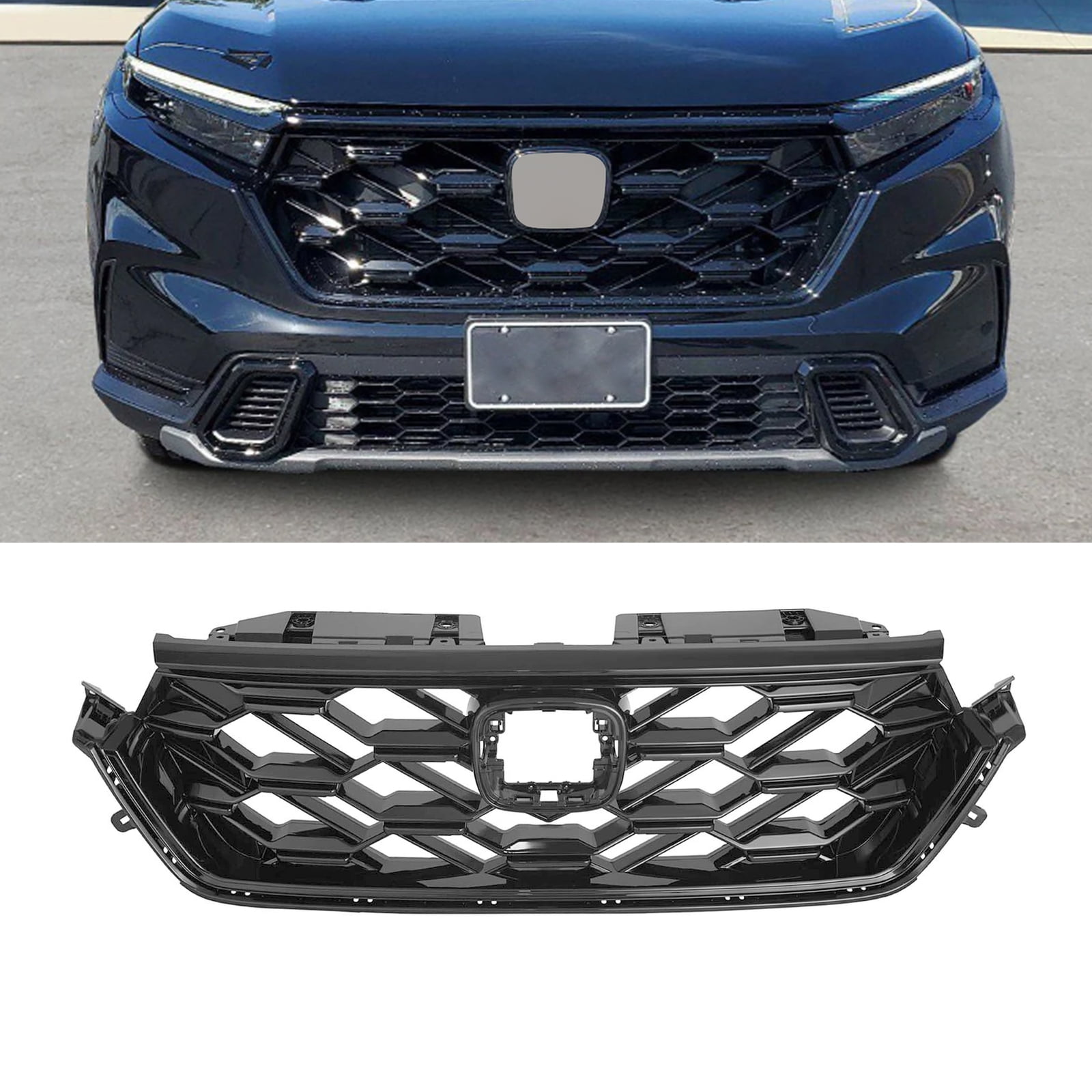 Soillar Front Upper Grille – Black, For Honda HR-V Sport 2019-2022 (71121-T7W-A51)