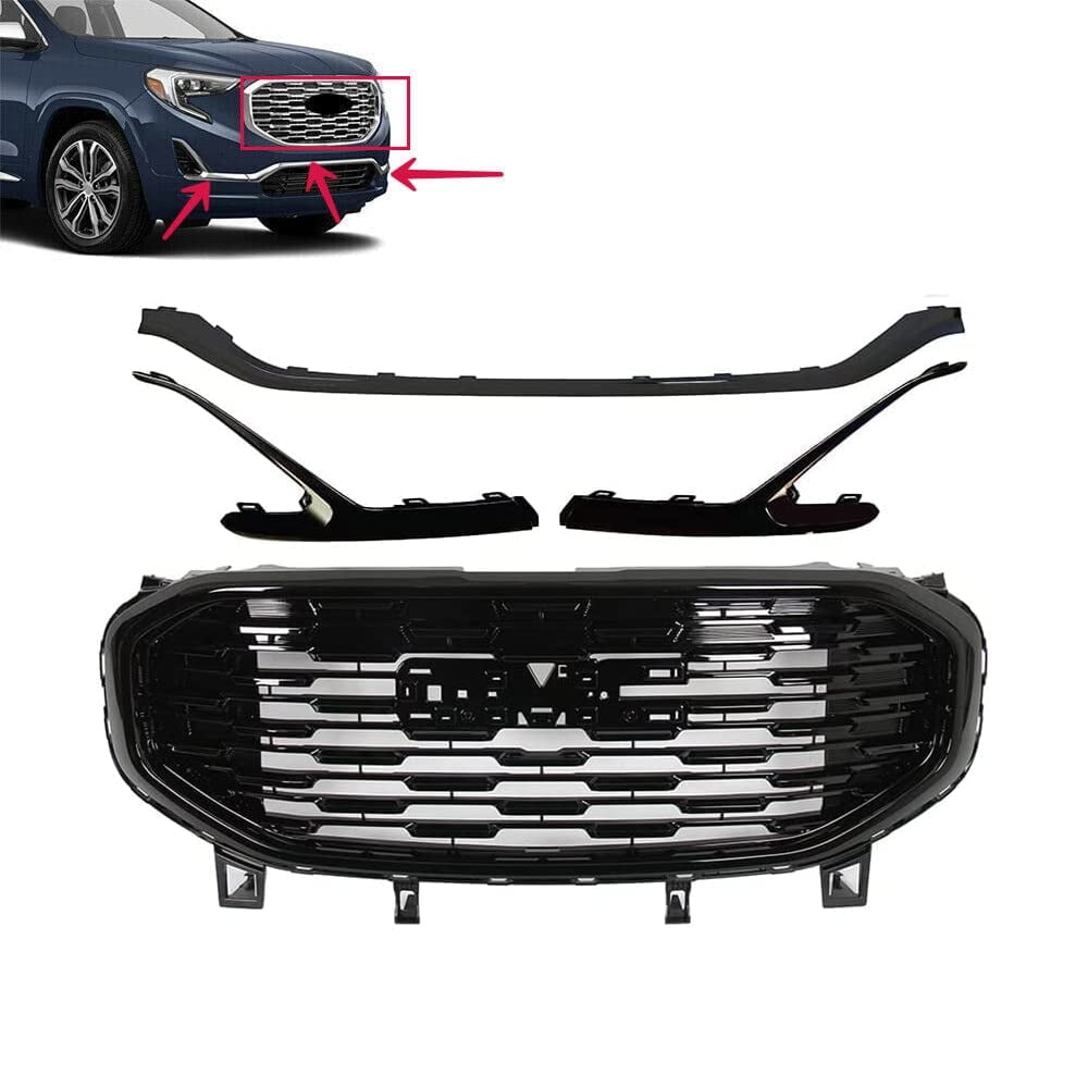 JX RACING Front Upper Grille and Bumper Trim Molding Compatible with ...
