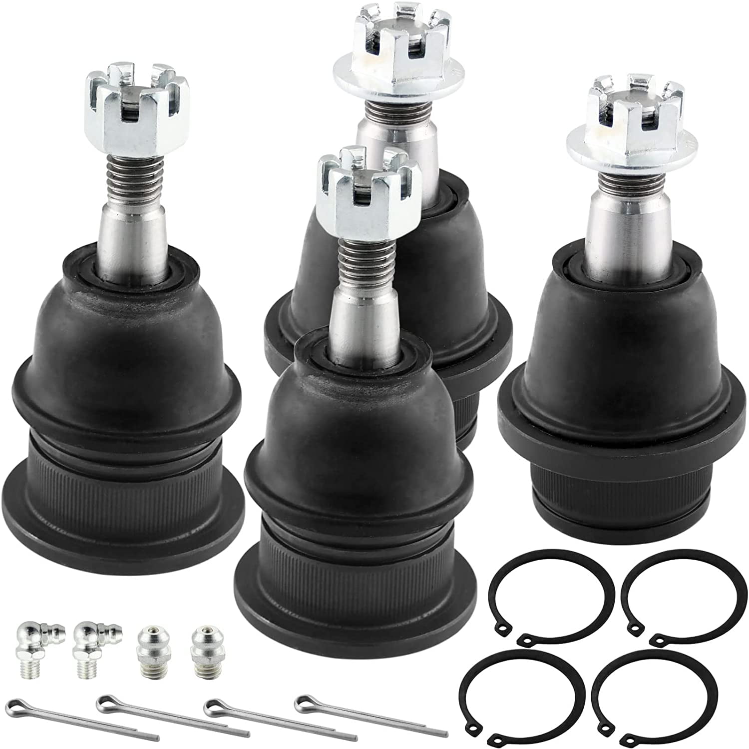Front Upper and Lower Ball Joint Kit Fits for Cadillac Escalade Esv EXT, Chevrolet Avalanche Silverado Suburban 1500, Express 15000 2500 Tahoe, GMC Savana 1500 2500 Sierra 1500 Yukon XL