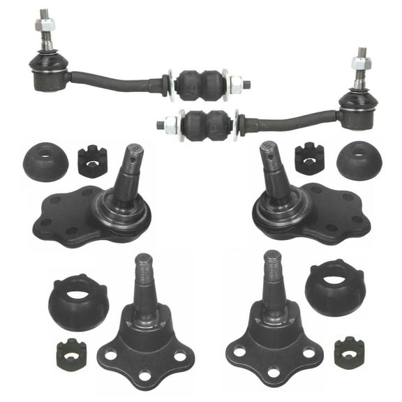 Front Upper & Lower Ball Joints + Sway Bar End Links Suspension Set 6 Pc for RWD Models Fits select: 1997-1999 DODGE DAKOTA, 1999 DODGE DURANGO